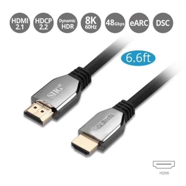 Siig 8K HDMI Cable 6 6ft, CBH21511S1 CB-H21511-S1